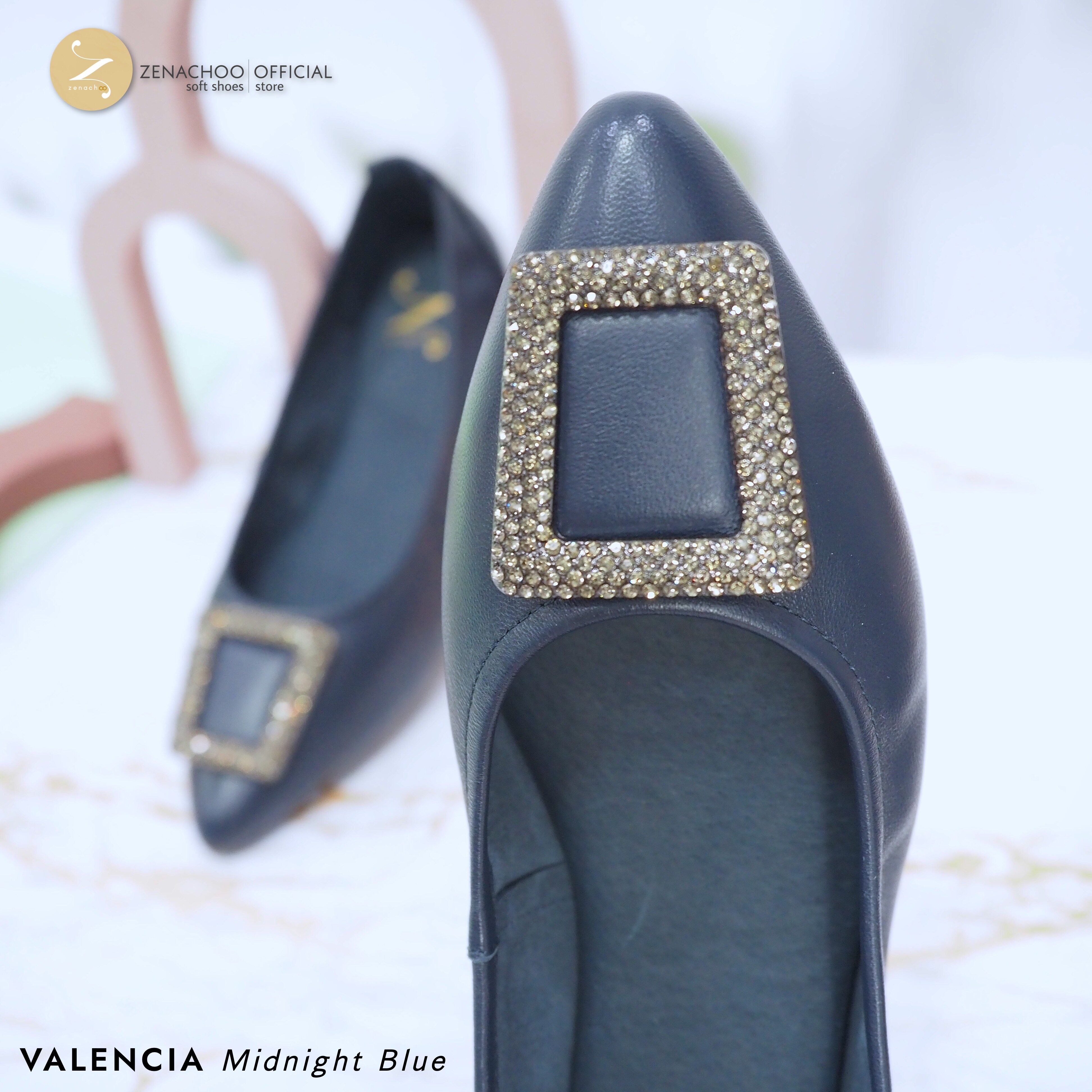 ทรงปกติ: เปลี่ยนไซส์ได้-ไม่รับคืน Zenachoo รุ่น Valencia รองเท้าหนังแกะ ส้นแบน พื้นนิ่มแบบสินค้าลดราคา ไม่รับเปลี่ยน-คืน ทุกกรณึ