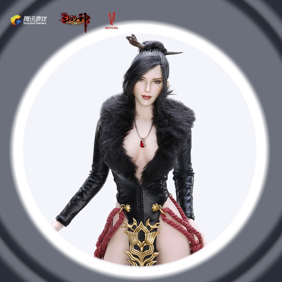 VERYCOOL DZS-003 + VCF-2028 1/6 “Dou Zhan Shen” Series of Tencent Game - RAKSA + Stone-Shaped Display Stand