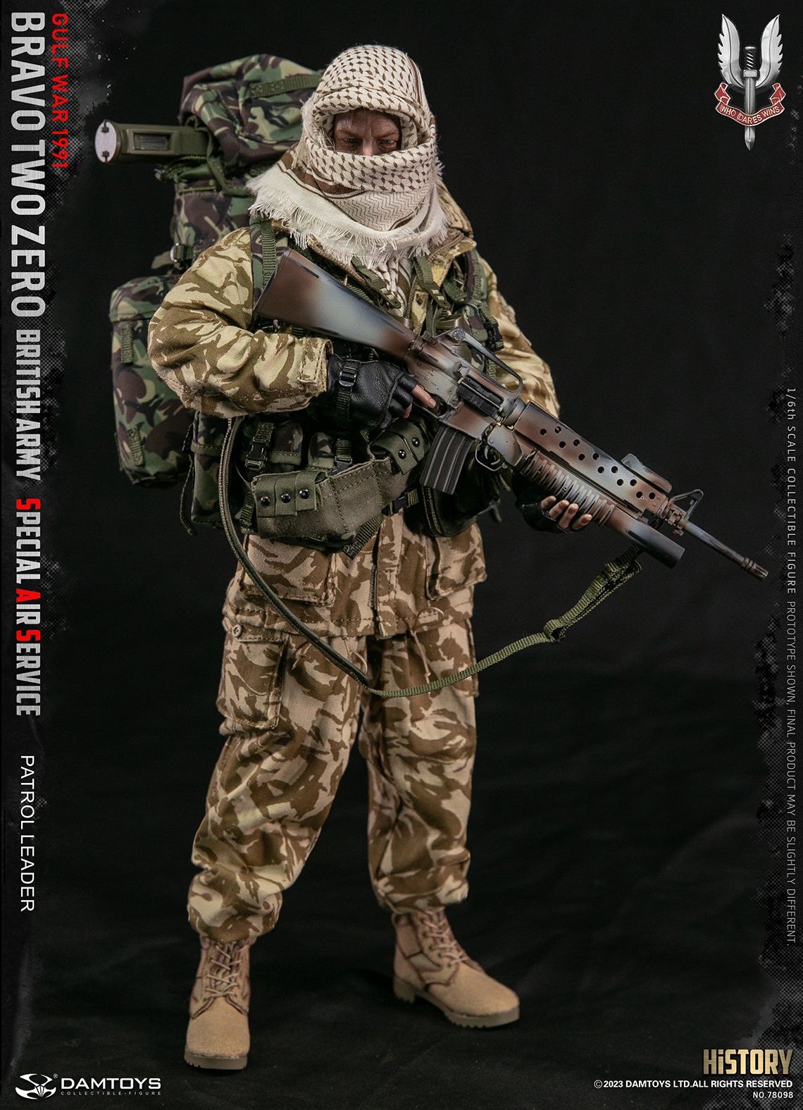 DAMTOYS 78098 1/6 "Bravo Two Zero" British Army Special Air Service (SAS) Patrol Leader