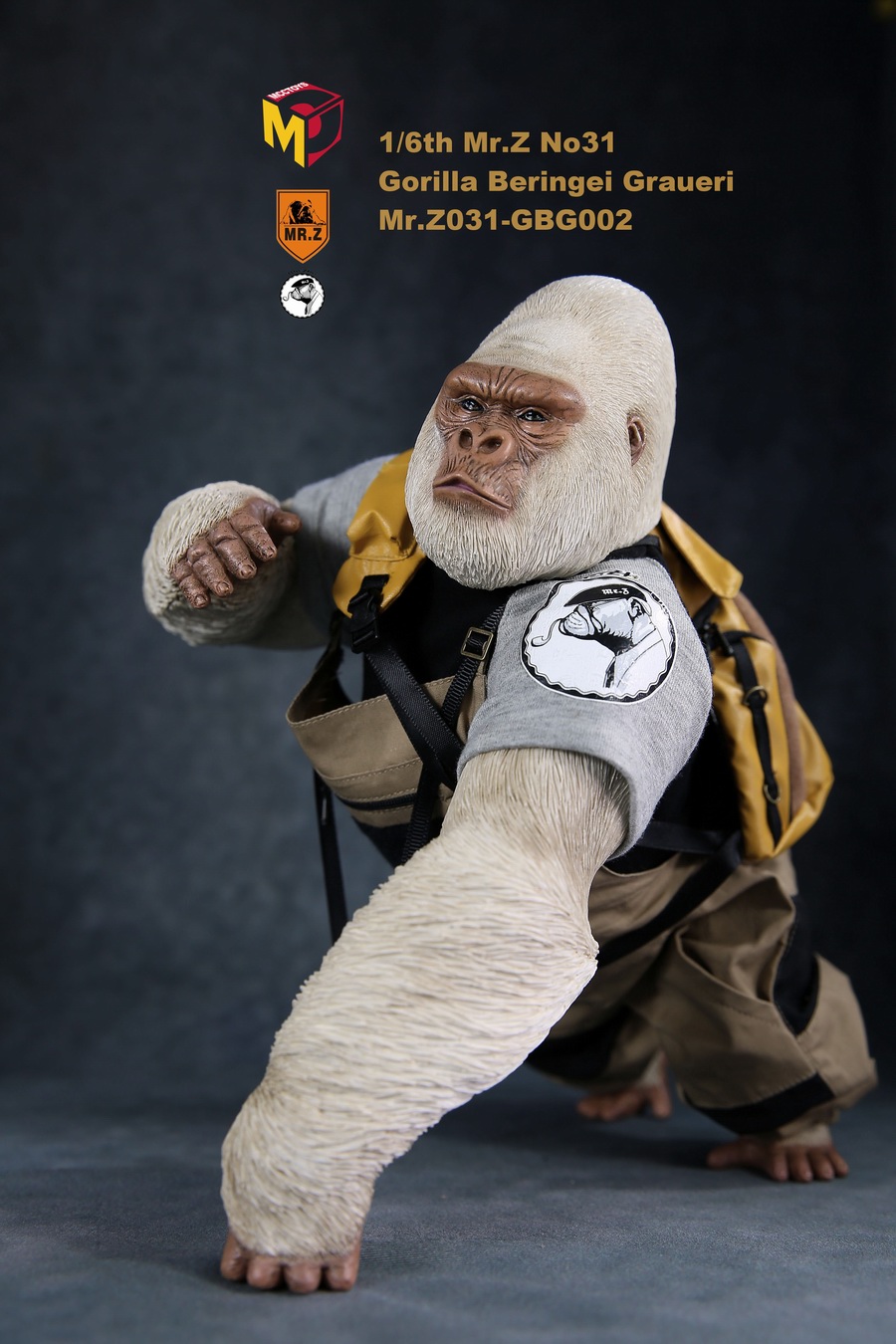 Mr.Z MRZ031-GBG001, 002 Animal Model - Gorilla Beringei Graueri (Black&White)