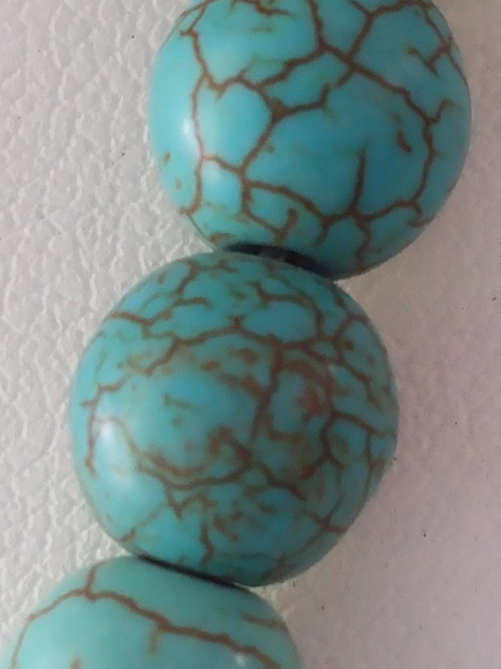 **สินค้าหมด**สร้อยคอเทอร์ควอยซ์ Turquoise ขนาด 8 มิล