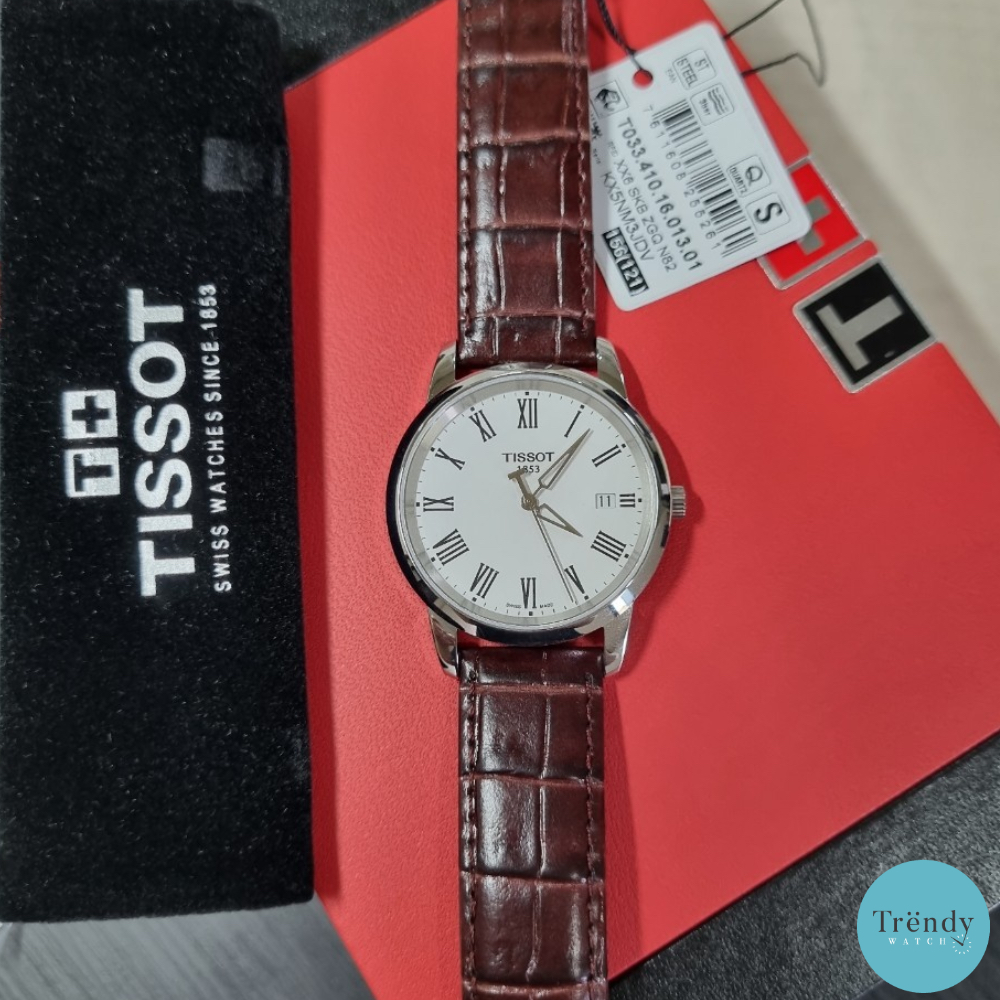 นาฬิกาข้อมือ Tissot Men's T033.410.16.013.0 T- Classic Classic Dream Watch สายหนัง ของแท้ ประกันศุนย์
