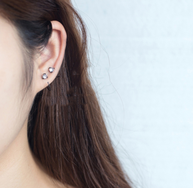 ต่างหูสำหรับผิวแพ้ง่าย เงินแท้ 92.5% U mini Clip