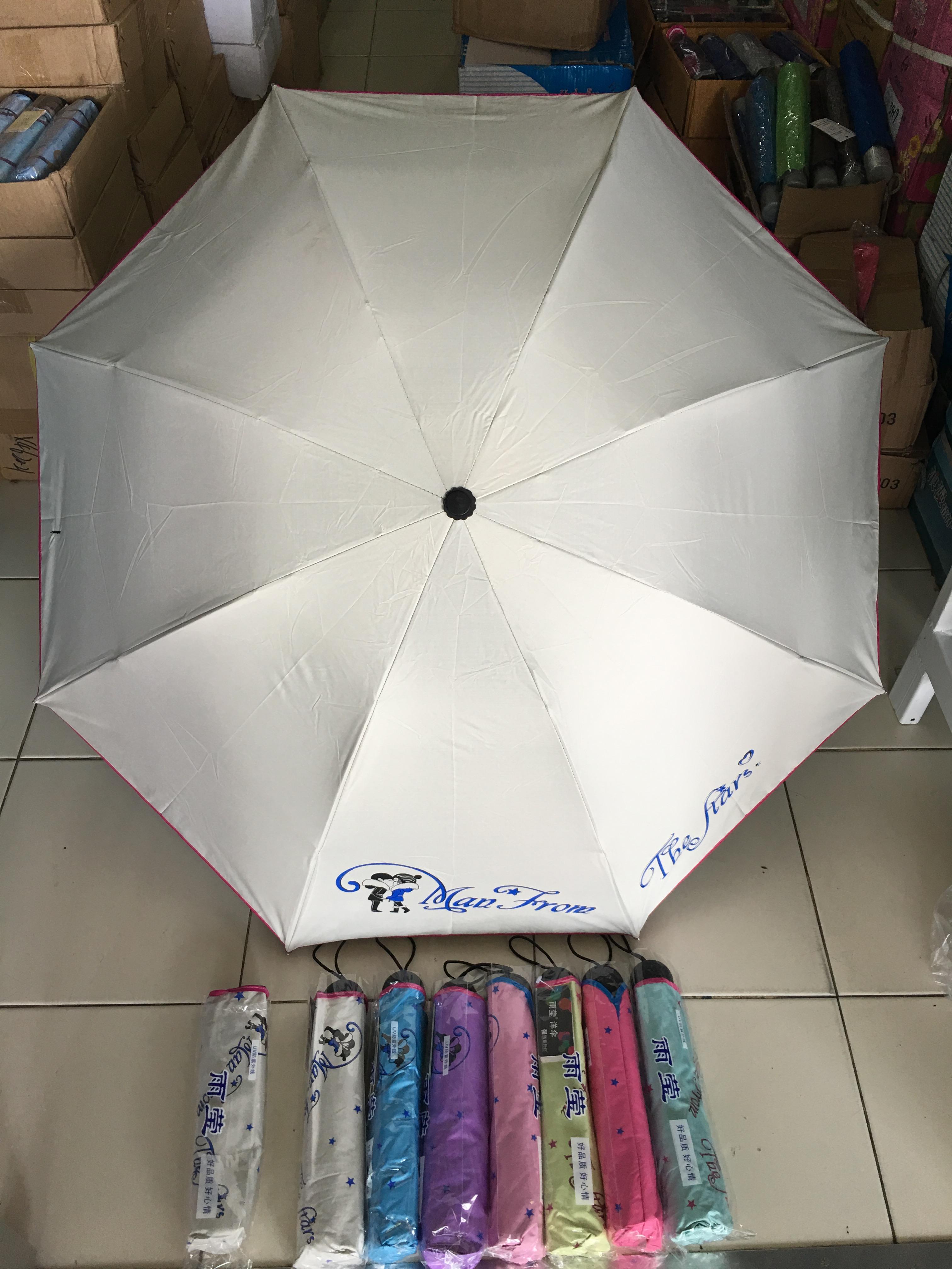 ร่มโค้งแฟชั่นยูวีสีดำรหัส695