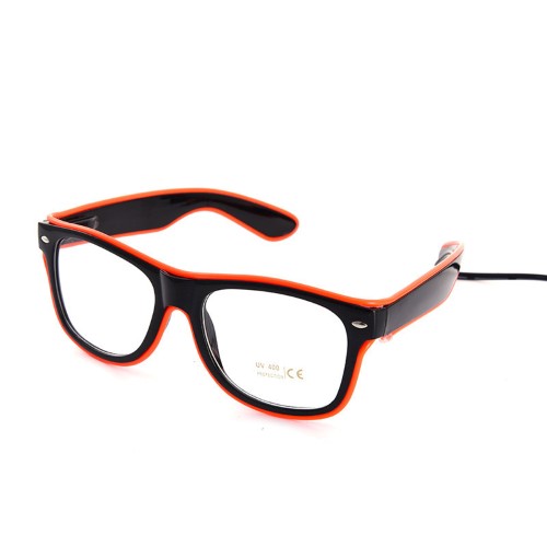 แว่นมีไฟ แสงนีออน กระพริบ 3 โหมด แว่น EL Wire