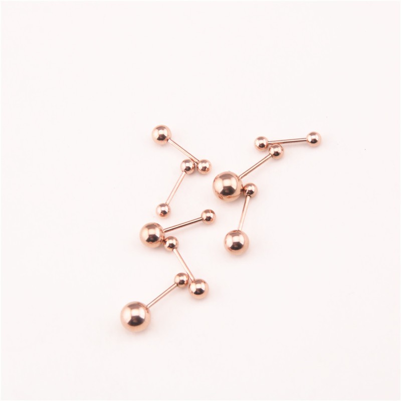 ต่างหูสำหรับผิวแพ้ง่าย Two Side Ball (ขันน็อตใส่ได้สองแบบ ใส่นอน อาบน้ำสบายไม่ทิ่มหลังหู)