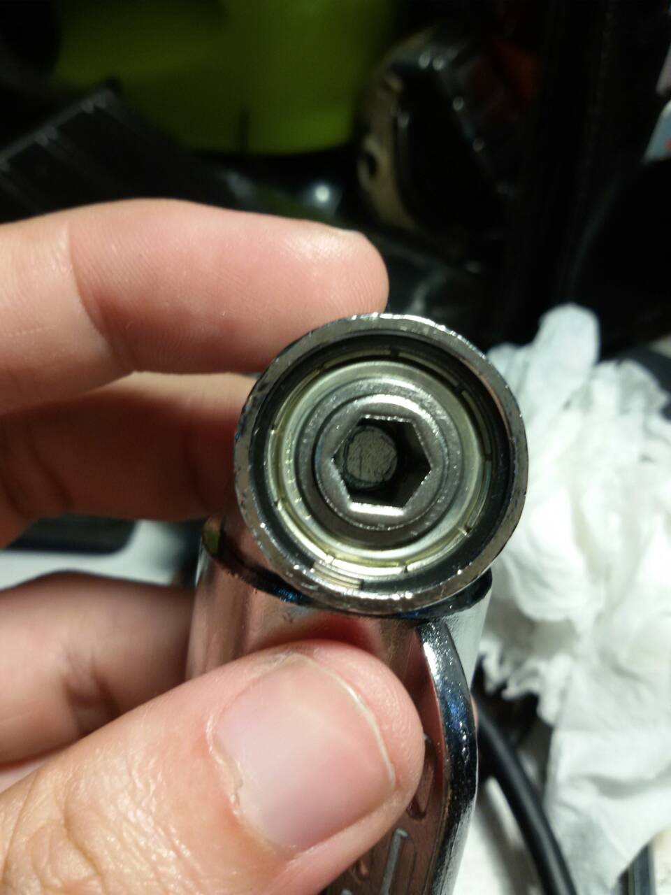 AD06 ข้อต่อไขควง แกนหกเหลี่ยม 90 องศาตัวสั้น