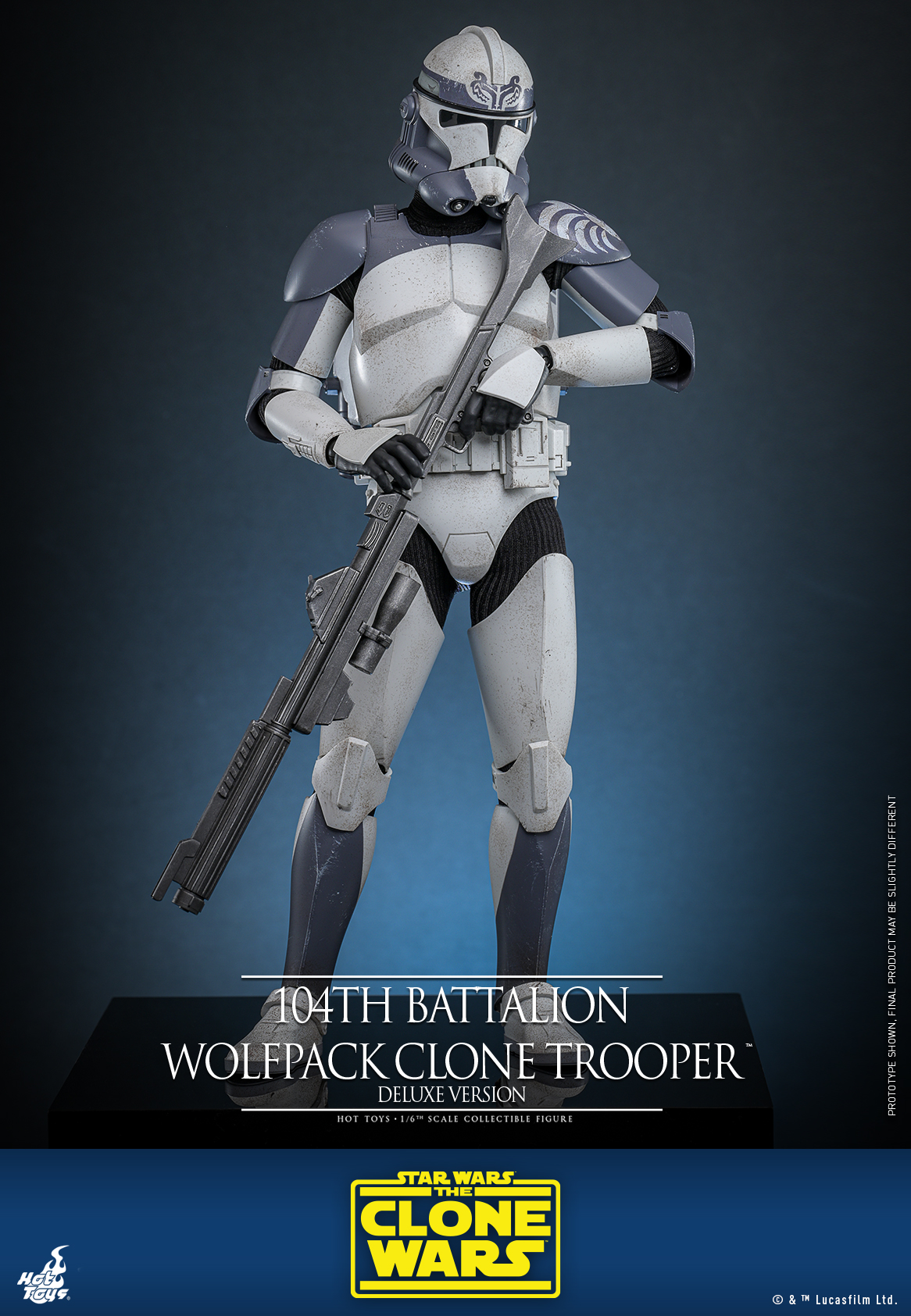 Hot Toys TMS143 Star Wars: The Clone Wars - 104th Battalion Wolfpack Clone Trooper (Deluxe Version)