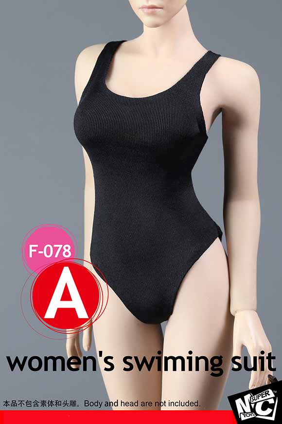 SUPERMCToys F-078D Women's Swimming Suit & Sheer Bodysuit