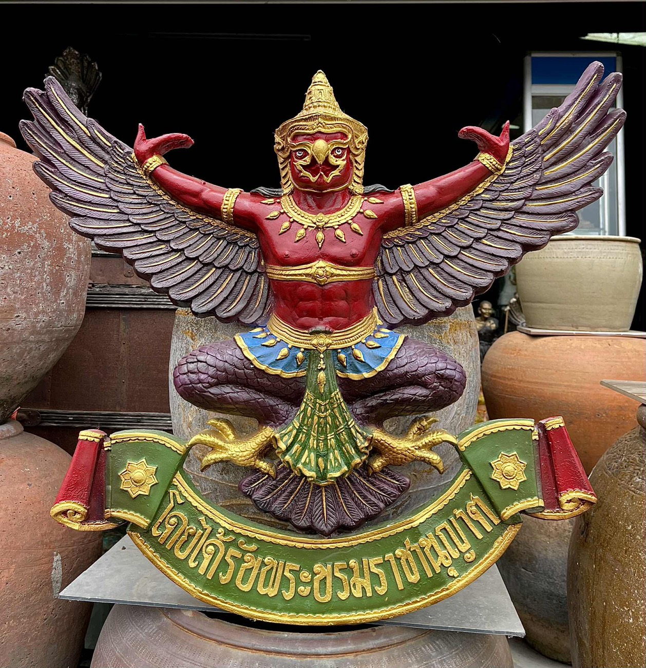 พญาครุฑ ครุฑธนาคาร ครุฑแขวนผนัง องค์ใหญ่ ขนาด70ซม