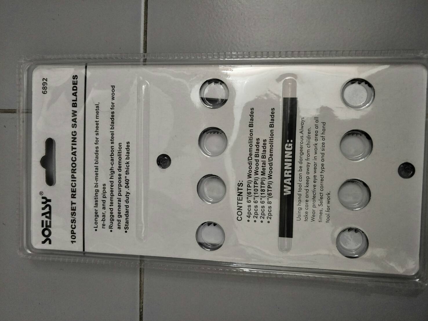 SB01 ใบเลื่อยชัก ไฟฟ้า แบบชุด ตัด ไม้เนื้ออ่อน เนื้อแข็ง เหล็ก ชุด 10 ใบ