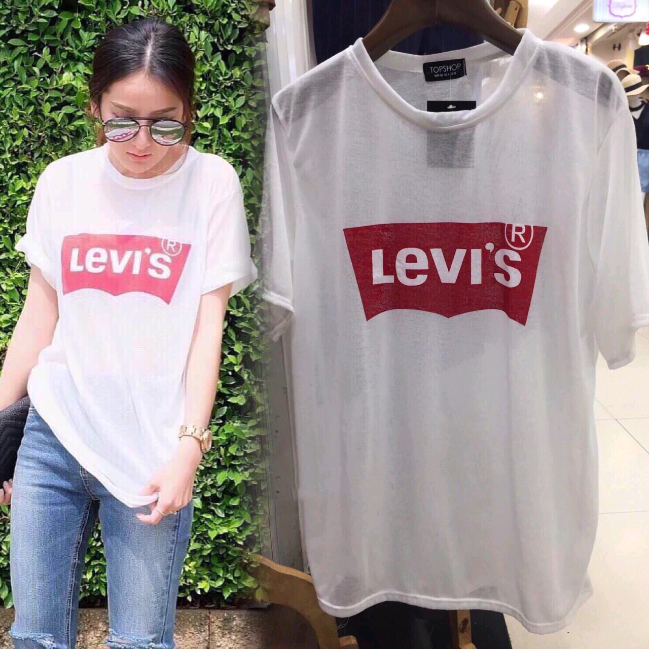 เสื้อยืดผ้าบางๆ สกรีน LEVI’S