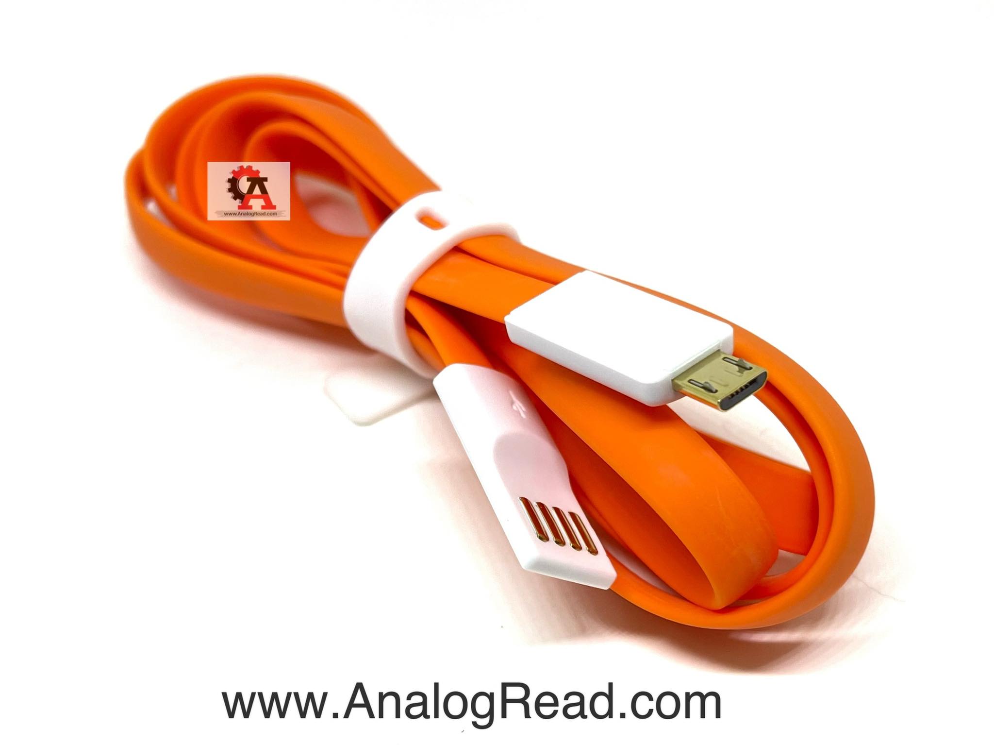 Micro Silicone USB Cable (Orange) 1m