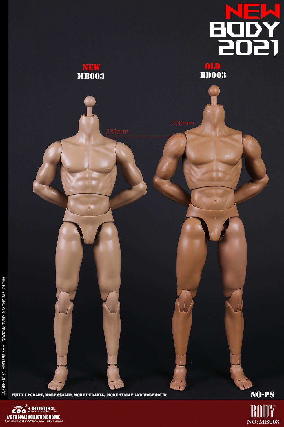 COOMODEL MB001-4 1/6 NEW TYPE MALE BODY