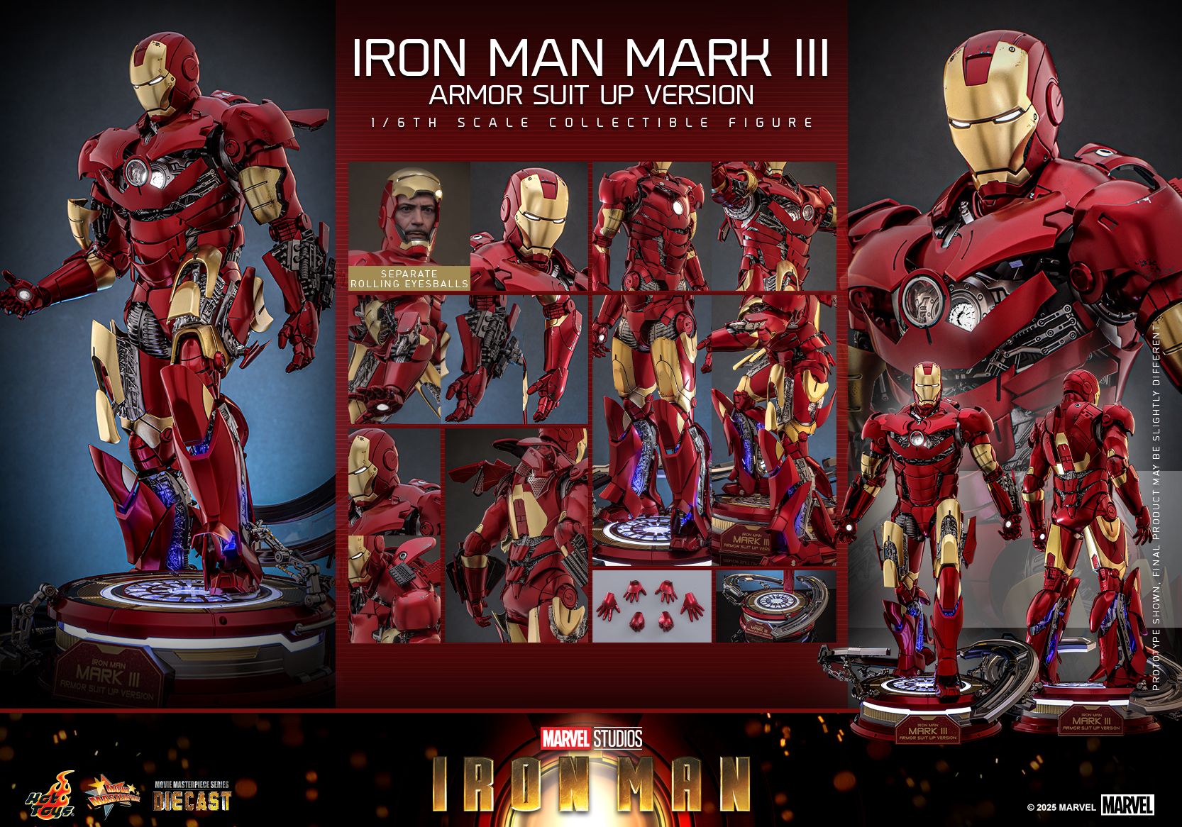 Hot Toys MMS825D72 Iron Man - Iron Man Mark III (Armor Suit Up Version)