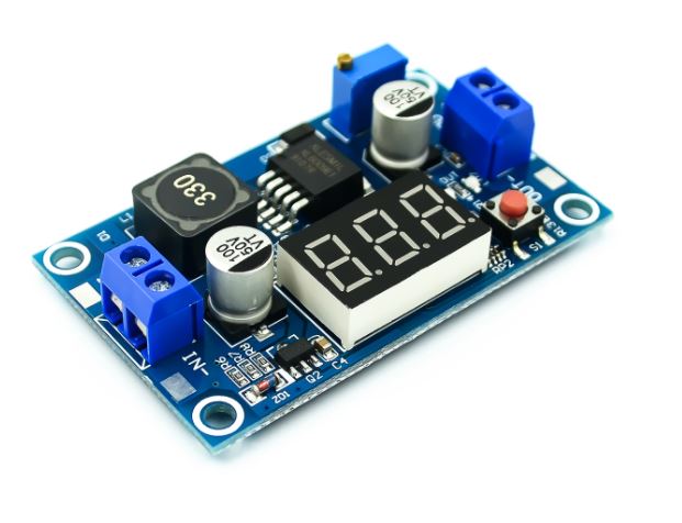 EA07 วงจรเพิ่มแรงดันไฟ 5-40 V 4A DC ** มีจอวัด V ** สำหรับ DIY เพิ่มความแรง IC 6009 แท้