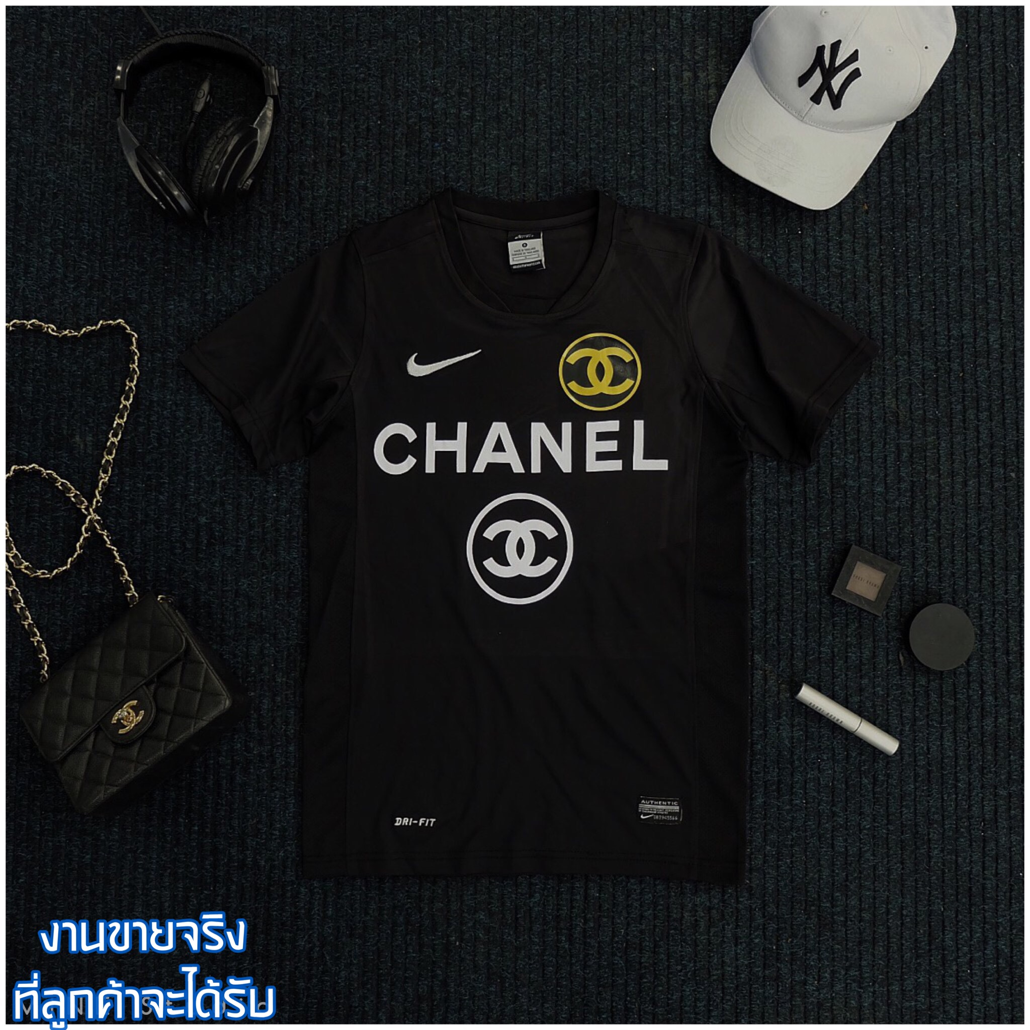 เสื้อยืดมีสกรีนหลังCOCO 5 แบบคุณพลอยใส่