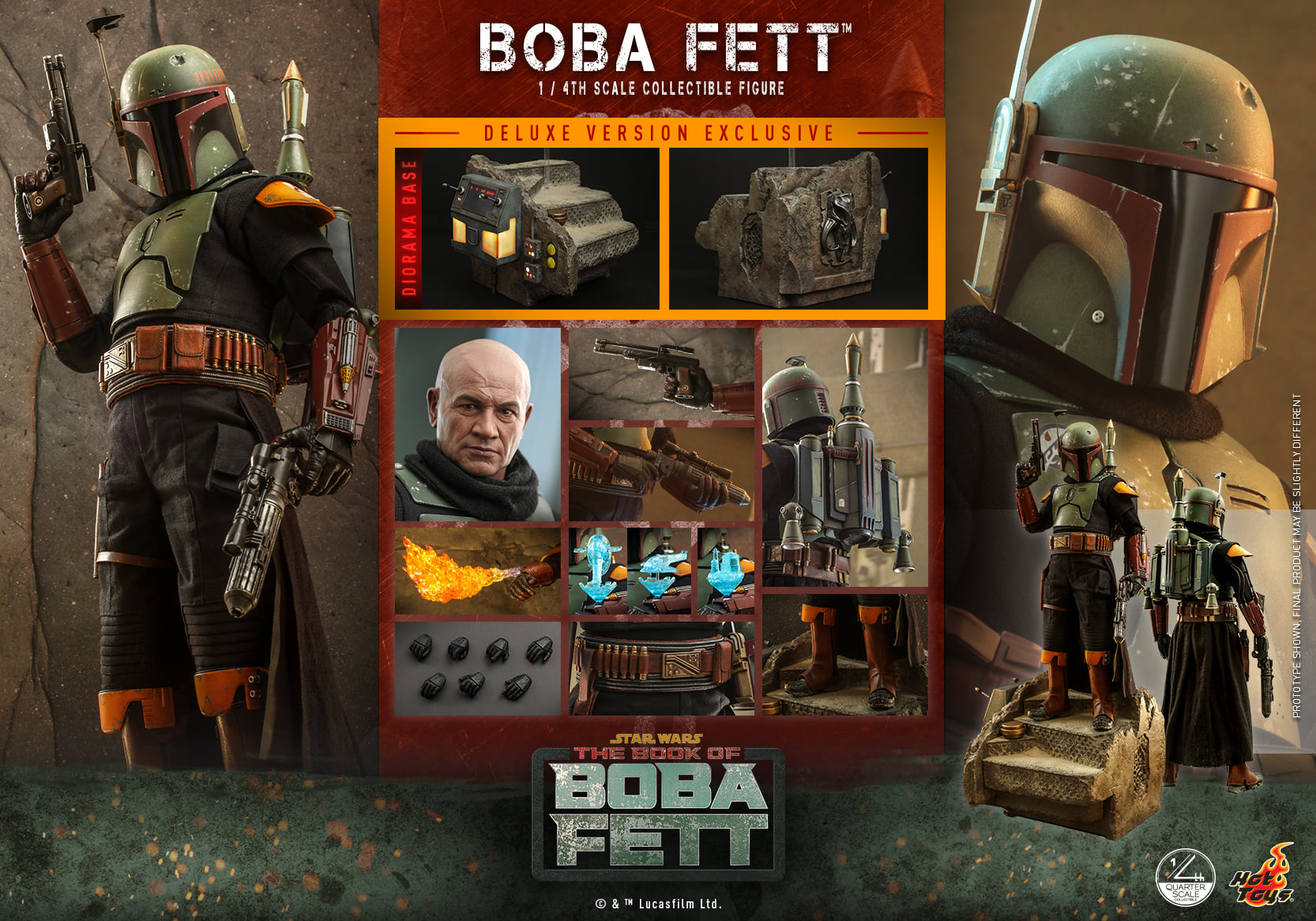 Hot Toys QS023 1/4 Star Wars: The Book Of Boba Fett - Boba Fett™ (Deluxe Version)