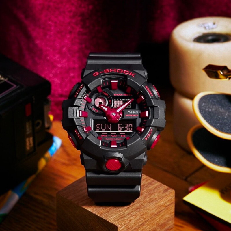 Casio นาฬิกาข้อมือ G-Shock Standard ANA-DIGI GA-700| อะนาล็อก-ดิจิตอลมาตรฐาน | G-SHOCK | นาฬิกา | CASIO | GA-700BNR-1A GA-700BNR-1A