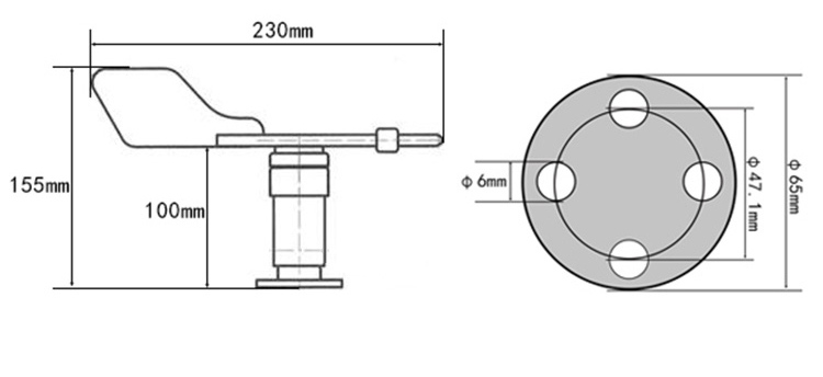 เซนเซอร์วัดทิศทางลม (4-20mA) Wind direction sensor สต็อกไทยส่งไว
