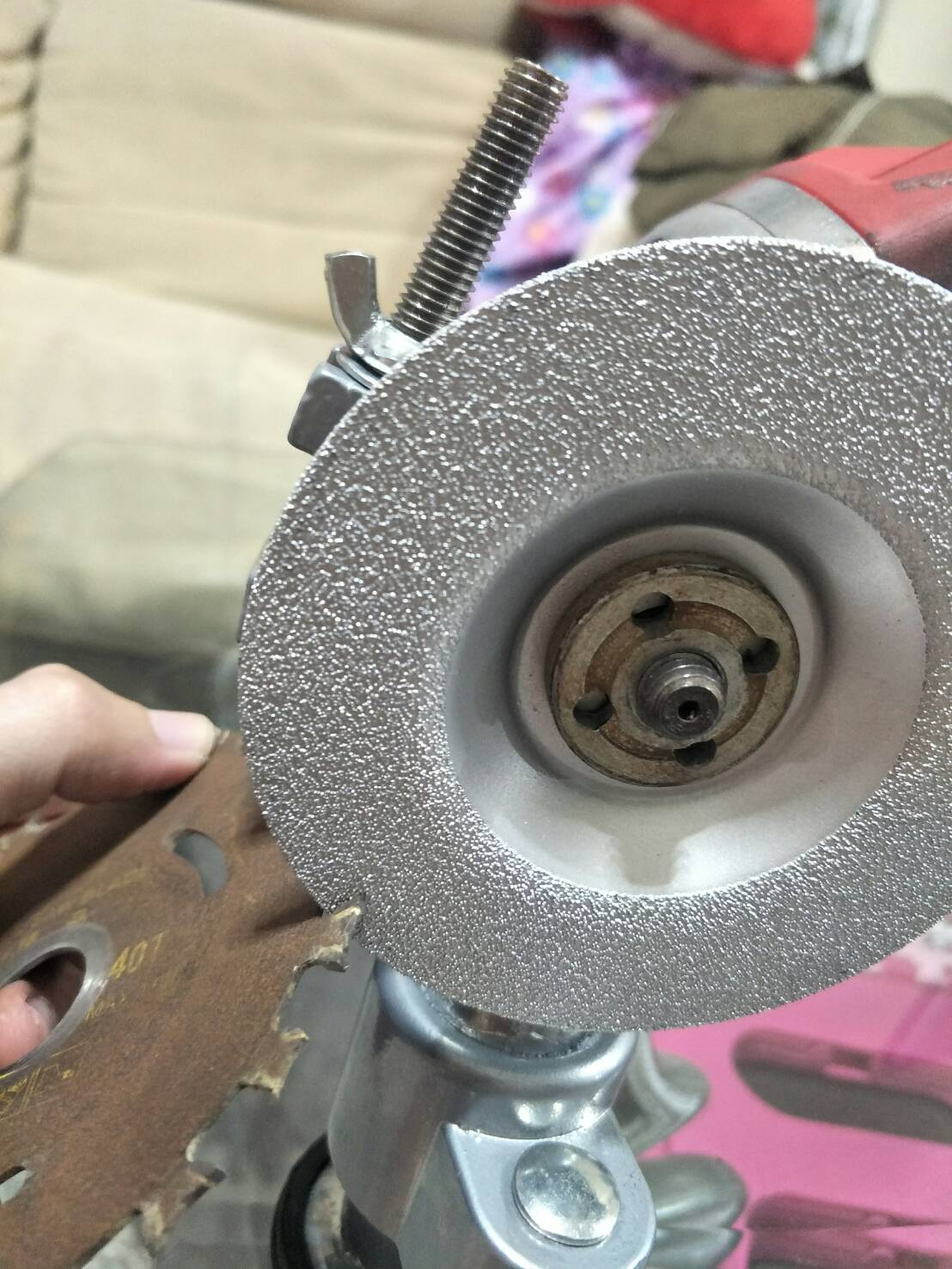 DG04 ใบเจียรเพชรหยาบ เบอ 80 ขนาด 4 นิว้ รูเพลา 16 มิล ใส่กับลูกหมู หรือหินเจียรได้เลย