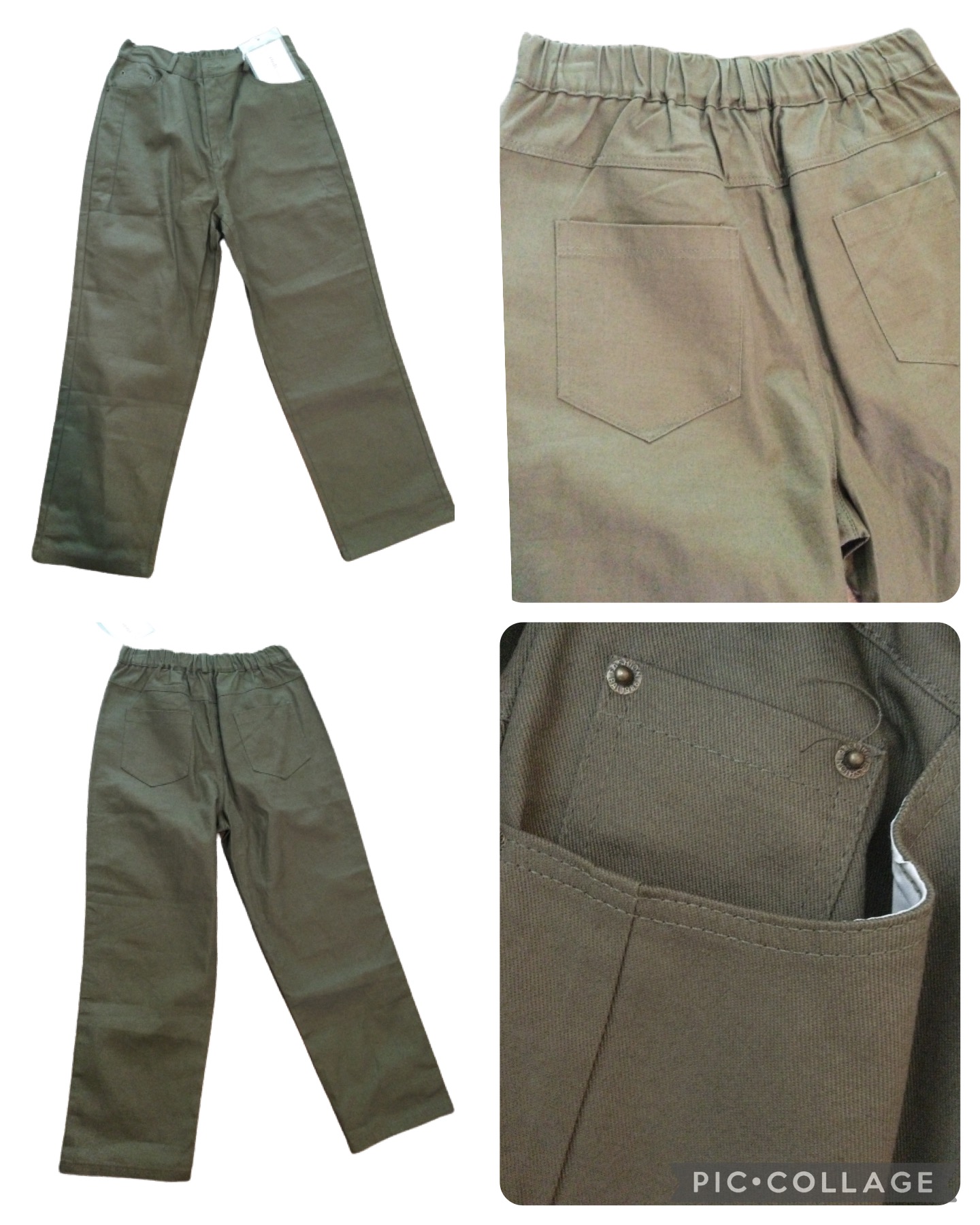 ชุดเซตขายาว เสื้อยืดโอเว่อร์ไซส์+กางเกงขายาว สีเขียวขี้ม้า