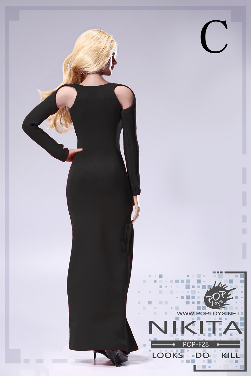 POPTOYS F28A, B, C NIKITA bare-shouldered evening dress suit