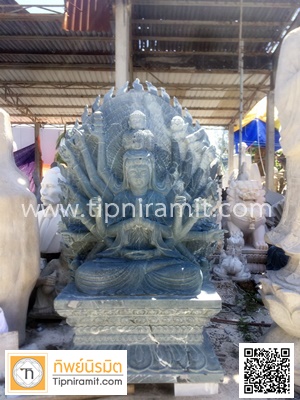 เจ้าแม่กวนอิมพันมือหินเขียวอินเดีย สั่งผลิต สูง 250 เซนติเมตร