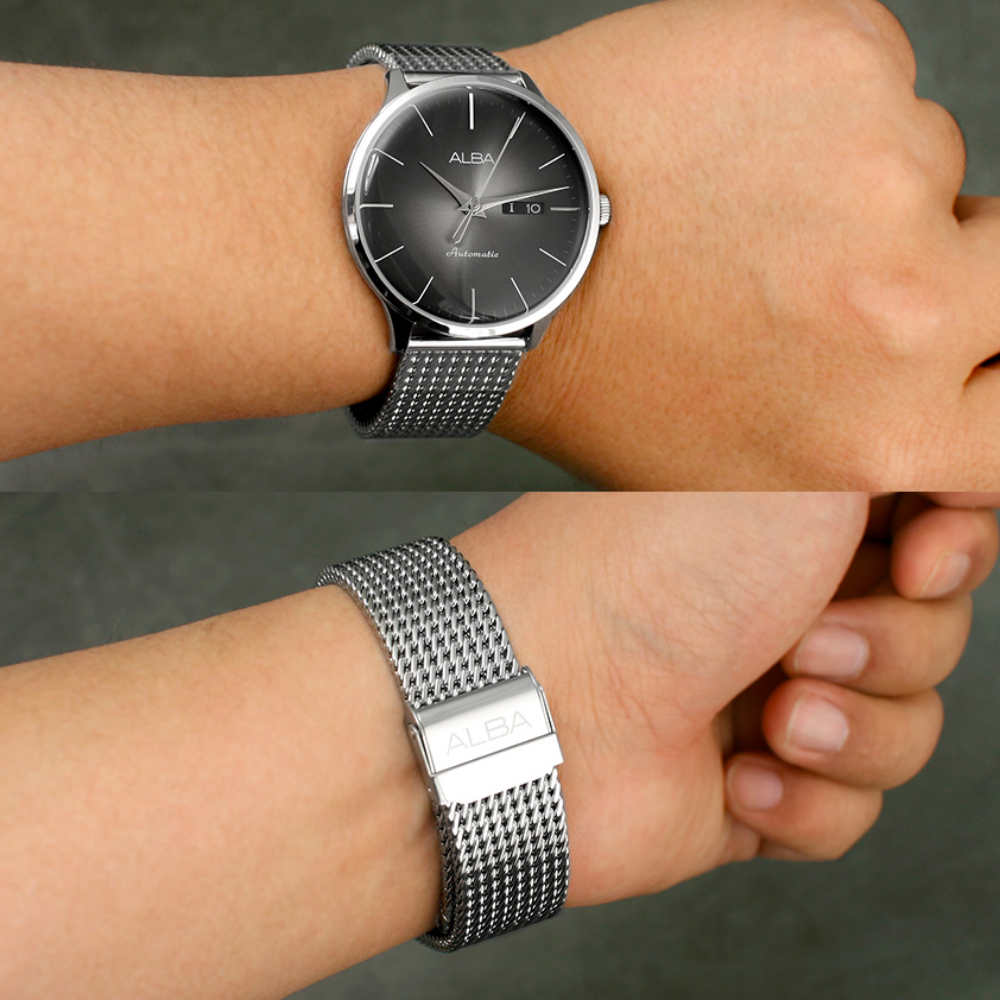 นาฬิกาข้อมือ นาฬิกาผู้ชาย Alba SignA Automatic รุ่น AL4103X1 ประกันศูนย์ 1 ปี Alba (เปลือยหลัง)