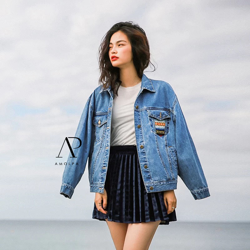 เสื้อยีนส์ปักลายชนเผ่าสไตล์โบฮีเมียน