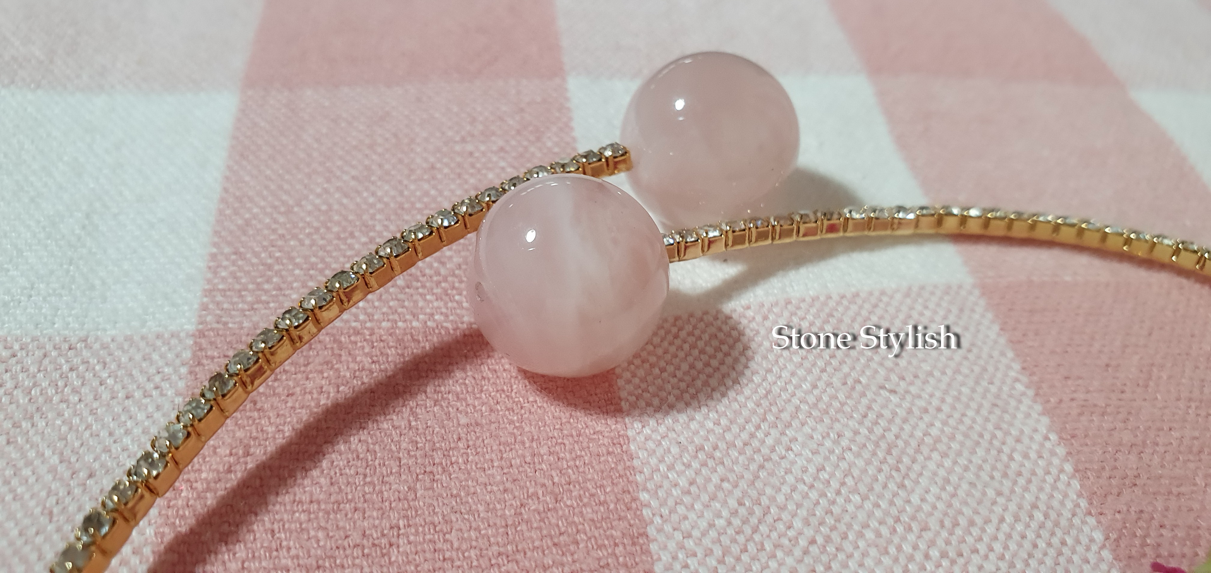 สร้อยคอโรสควอทซ์ #Rose Quartz Necklace