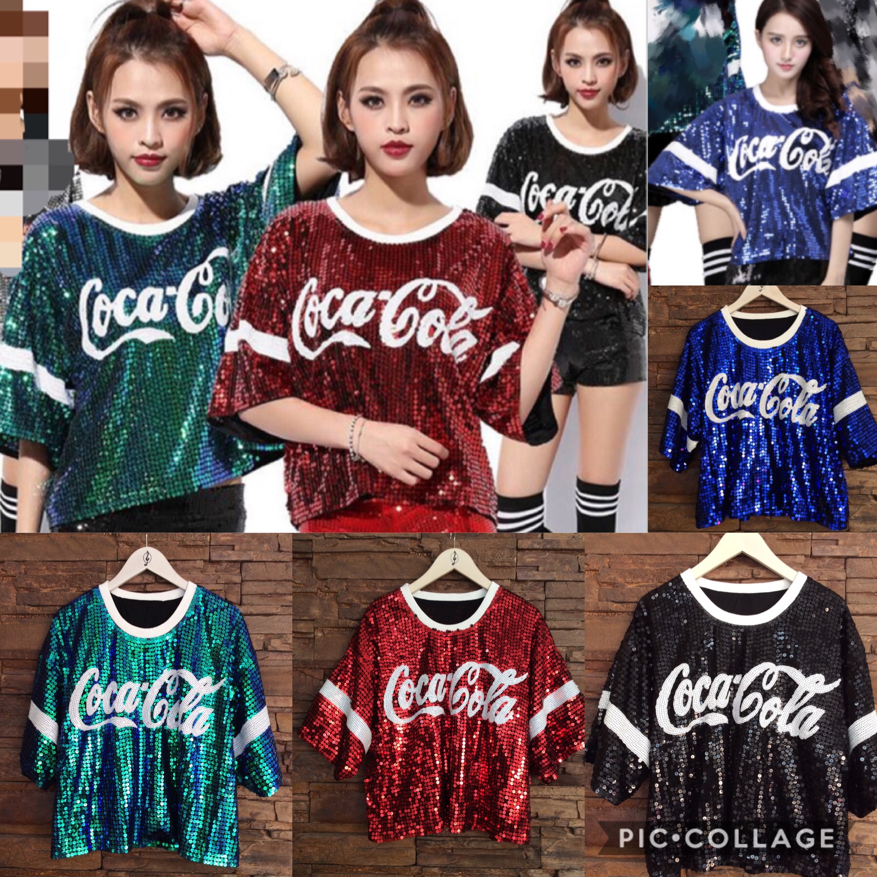 KOREA ITEM COCA COLA TOP สินค้าพร้อมส่งจร้า ห้ามพลาดเลยน่ะค่ะสาวๆ สำหรับเสื้อรุ่นนี้ แม่ค้าช๊อปปชอบ เสื้อวิ๊ง Coca Cola งานปักแน่นๆ ปราณีตสุดเลยจร้า แมทซ์กับ อะไรก็เริสคร้า แม่ค้าการันตรีเลยยย เหมาะกับสาวๆทุกไซค์เลย น่ะค่ะ