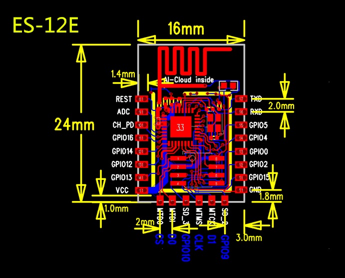 ESP8266 Wifi Module(ESP-12E)