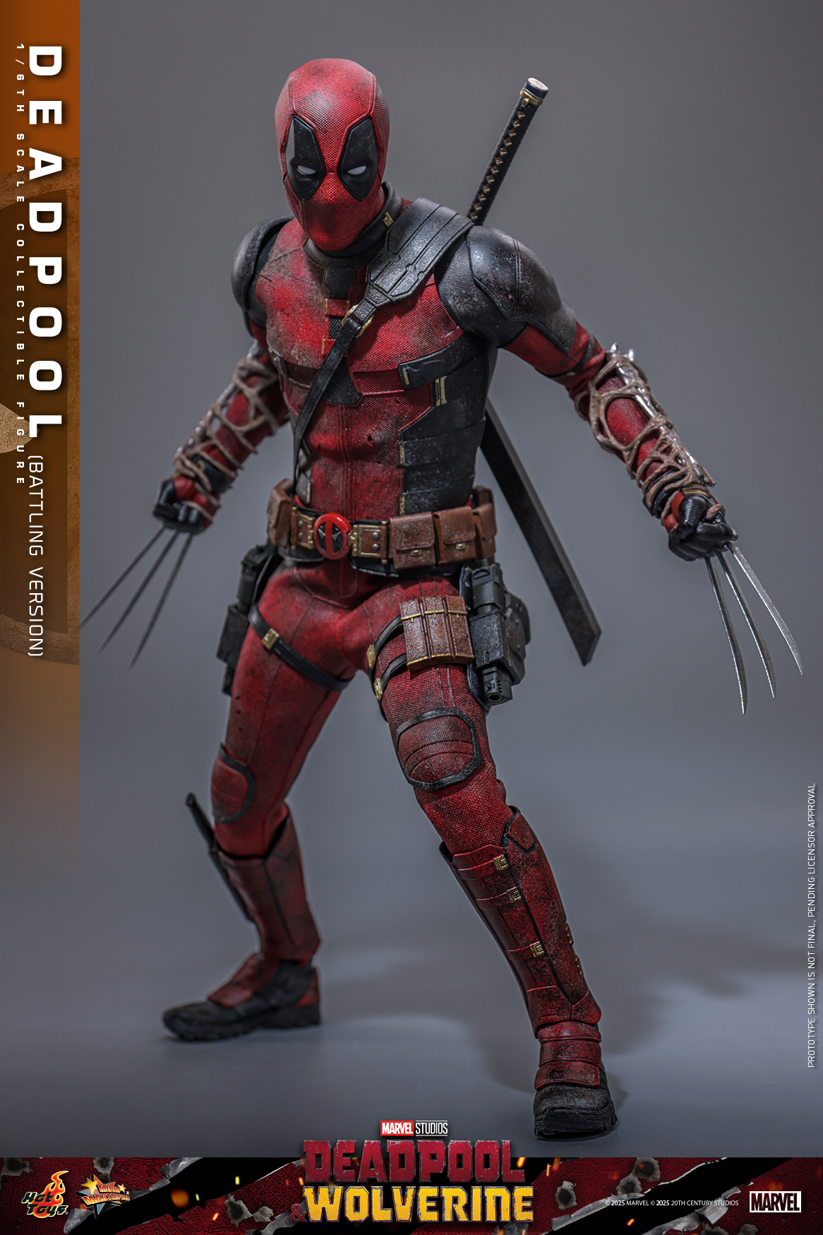 Hot Toys MMS782 Deadpool & Wolverine - Deadpool (Battling Version)