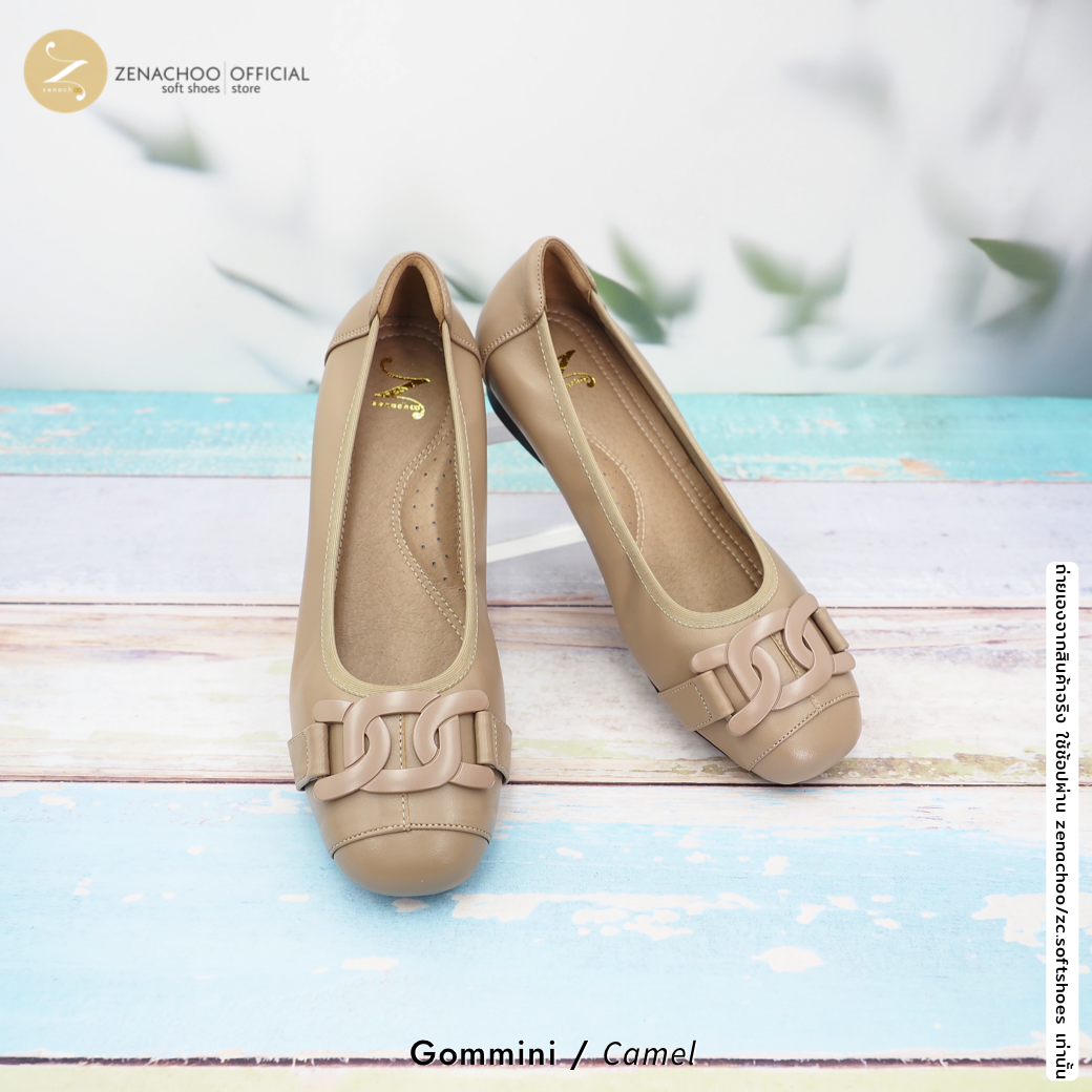 ทรงปกติ เปลี่ยนไซส์ได้-ไม่รับคืน Zenachoo รุ่น Gommini สูง 1 นิ้ว รองเท้าหนังแกะแท้ หัวตัดหน้ากว้าง หนังนิ่มมาก