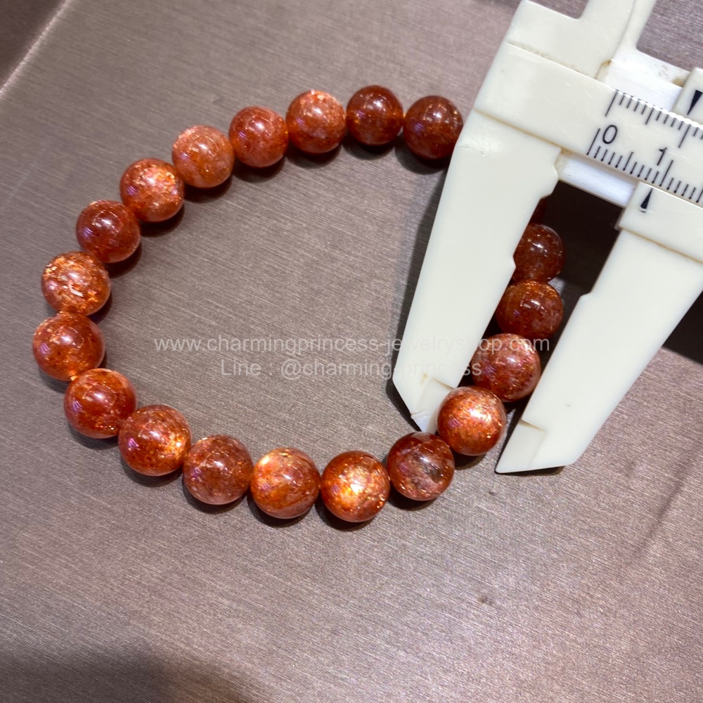 Sunstone ซันสโตน AAA+ 9 มม สวยมีประกายระยิบระยับ