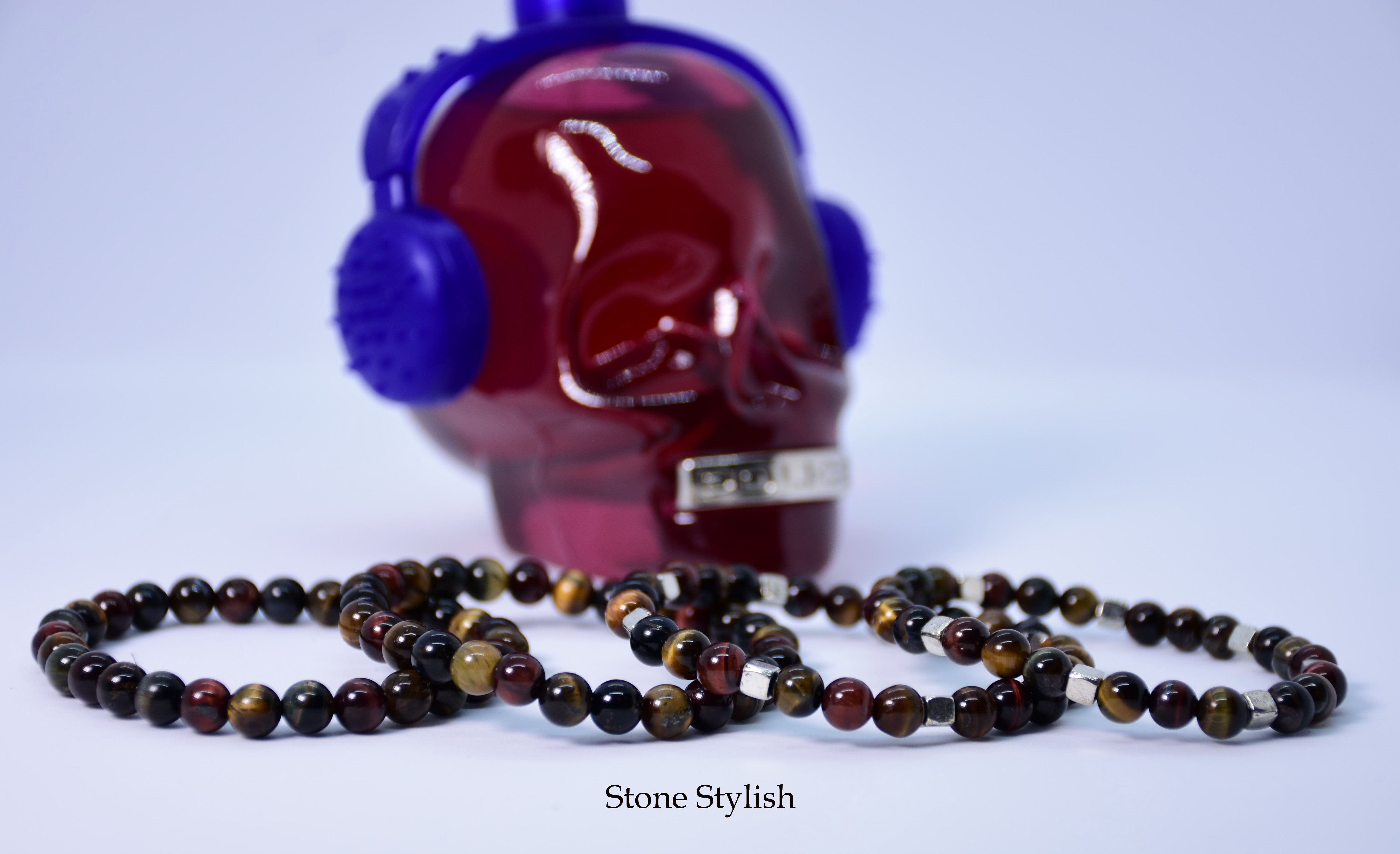 สร้อยข้อมือ สามทหารเสือ (Tri-Color Tiger Eye) ขนาด 6 มิล