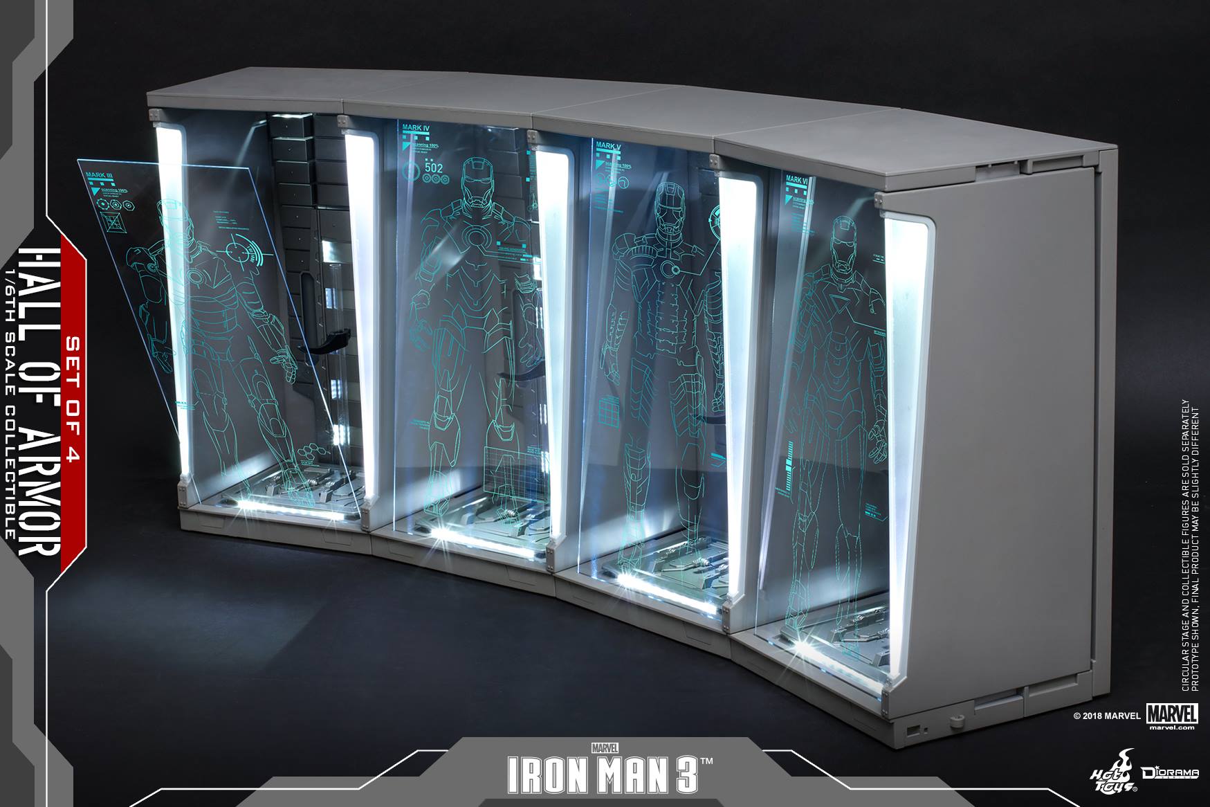 Hot Toys DS001C IRON MAN 2 - HALL OF ARMOR (Set of 7)