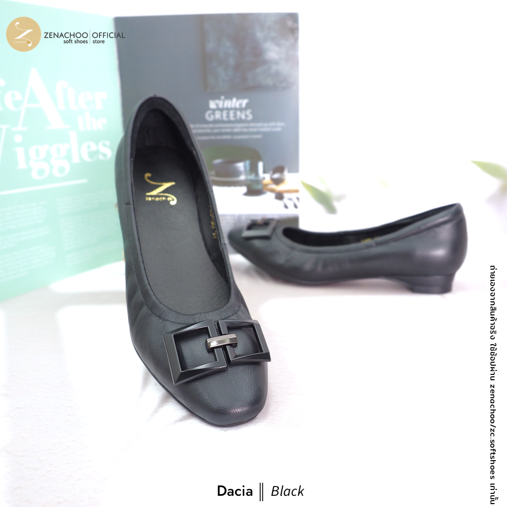 รองเท้าคัชชูหัวมน หนังแกะแท้ ทรงFlat หนังแกะนิ่ม Dacia flat สูง 1 นิ้ว ใส่สบาย ทรงปกติ เปลี่ยนไซซ์ได้ ไม่รับคืนสินทุกกรณี