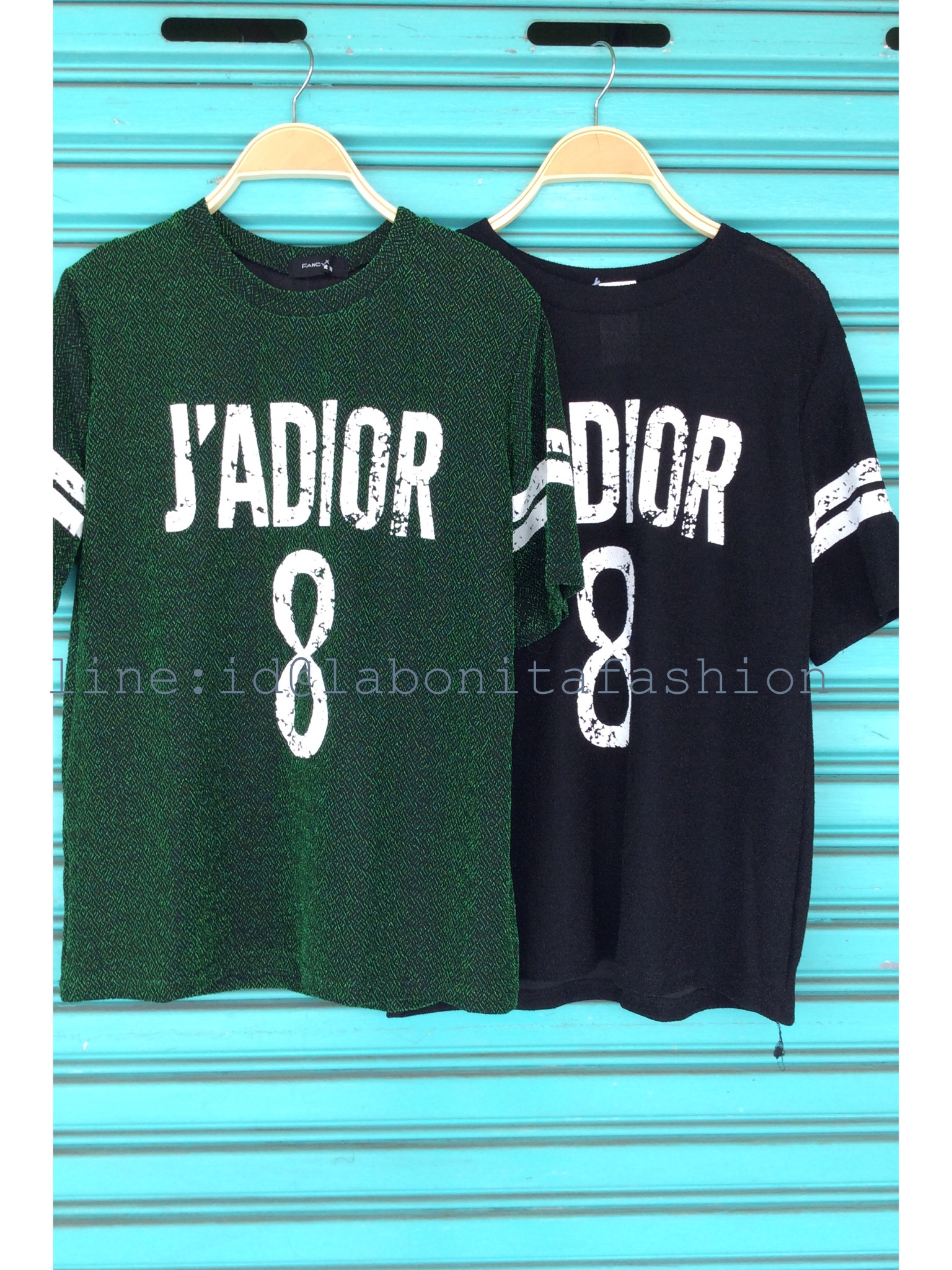 🦋เสื้อยืดสไตล์เกาหลี ผ้าวิ้งๆวาวๆ สกรีน J'ADIOR 8 เนื้อผ้านุ่มนิ่มใส่สบาย