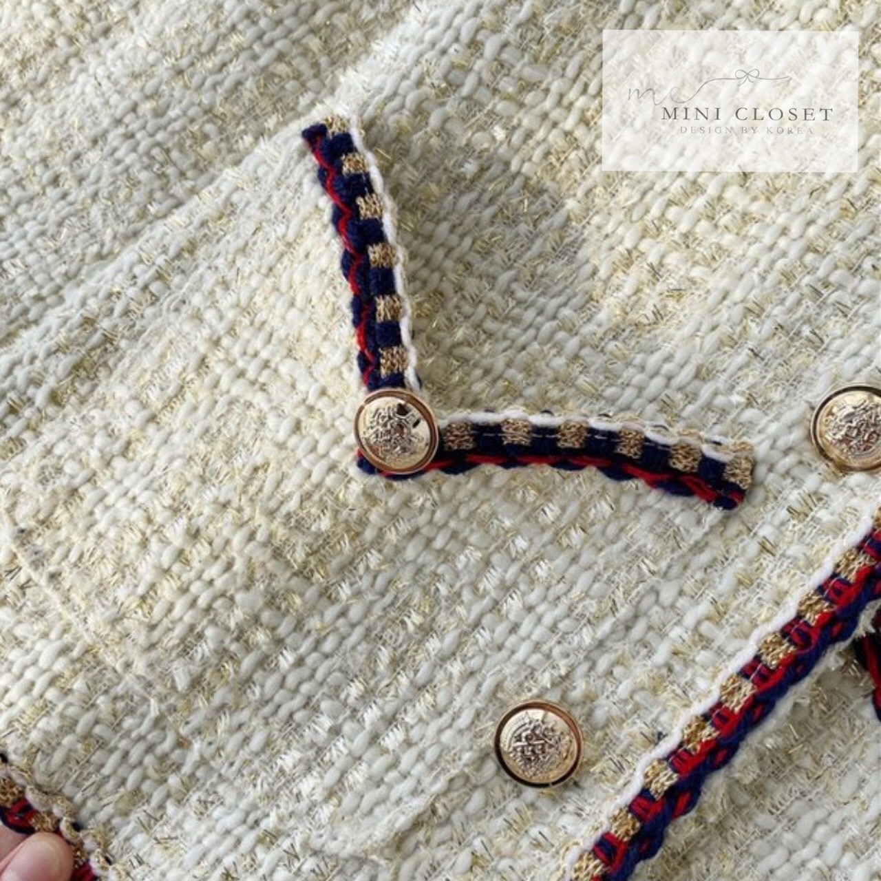 เสื้อคลุมผ้าทวีต เรียบหรูสไตล์คุณหนูเกาหลี