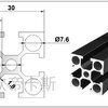 T-nut M5*10*6.5 สำหรับอลูมิเนียมโปรไฟล์ National Standard Series 30 (ร่องพิเศษ)