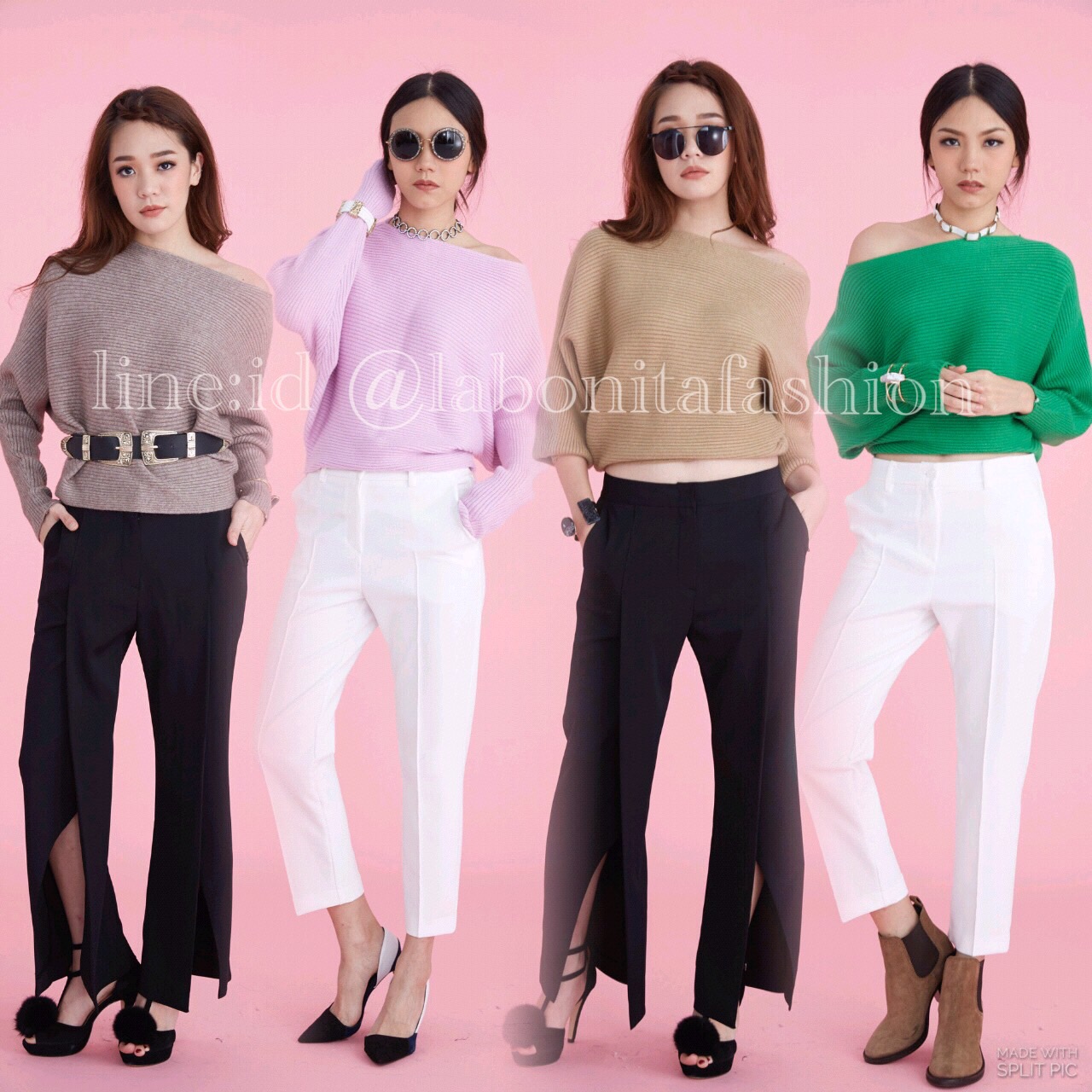 เสื้อไหมพรมคอปาด ทรงสวยเกร๋มากๆ