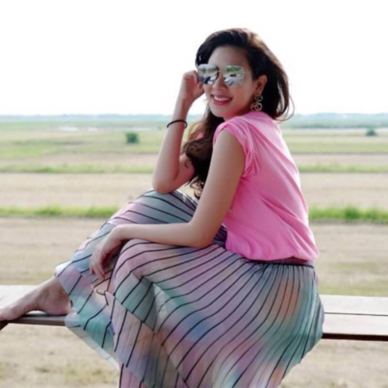 กระโปรง Gucci สีพาสเทล