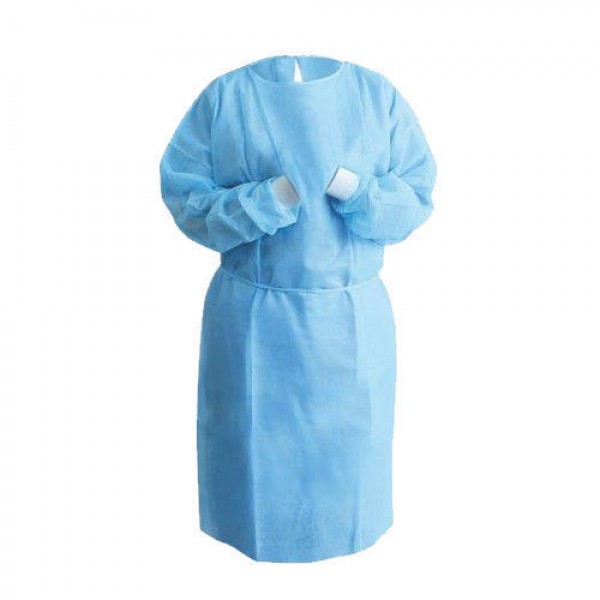จำนวน 10 ตัว เสื้อคลุมชนิด Isolation Gown (แบบกันน้ำ) ใช้แล้วทิ้ง สำหรับการป้องกันผู้ปฏิบัติงานชนิดใช้ครั้งเดียวทิ้ง เพื่อลดการปนเปื้อน จากขณะปฏิบัติงาน