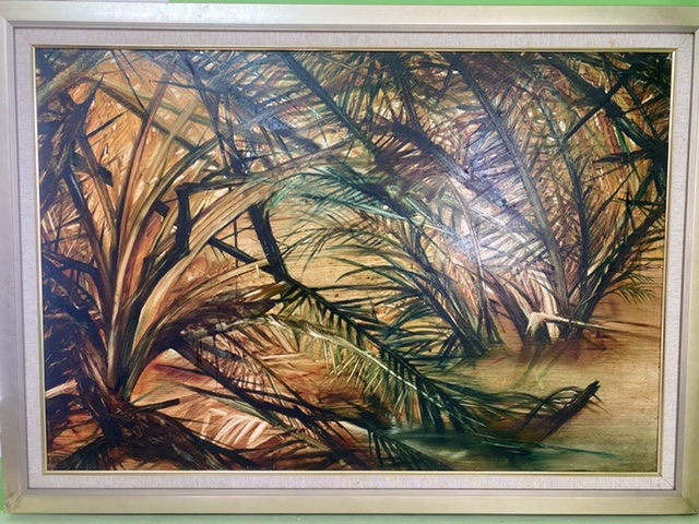 ภาพวาด forest in Realistic ศิลปินมีชื่อเสียง Watcharin rodnit