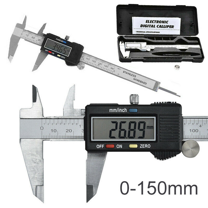 R14 เวอร์เนีย ดิจิตอล อลูมิเนียม ไม่เป็นสนิม ไม่เป็นแม่เหล็ก ขนาด 6 นิ้ว สำหรับวัดหยาบ