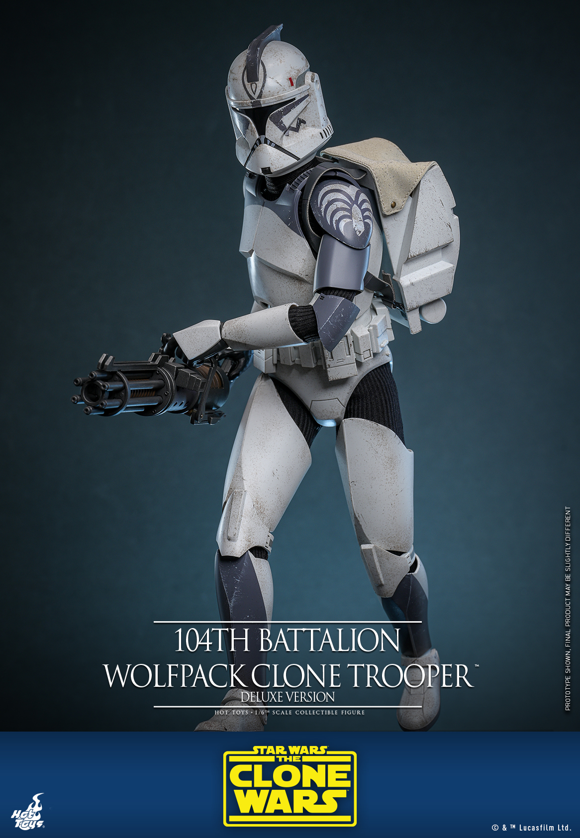 Hot Toys TMS143 Star Wars: The Clone Wars - 104th Battalion Wolfpack Clone Trooper (Deluxe Version)