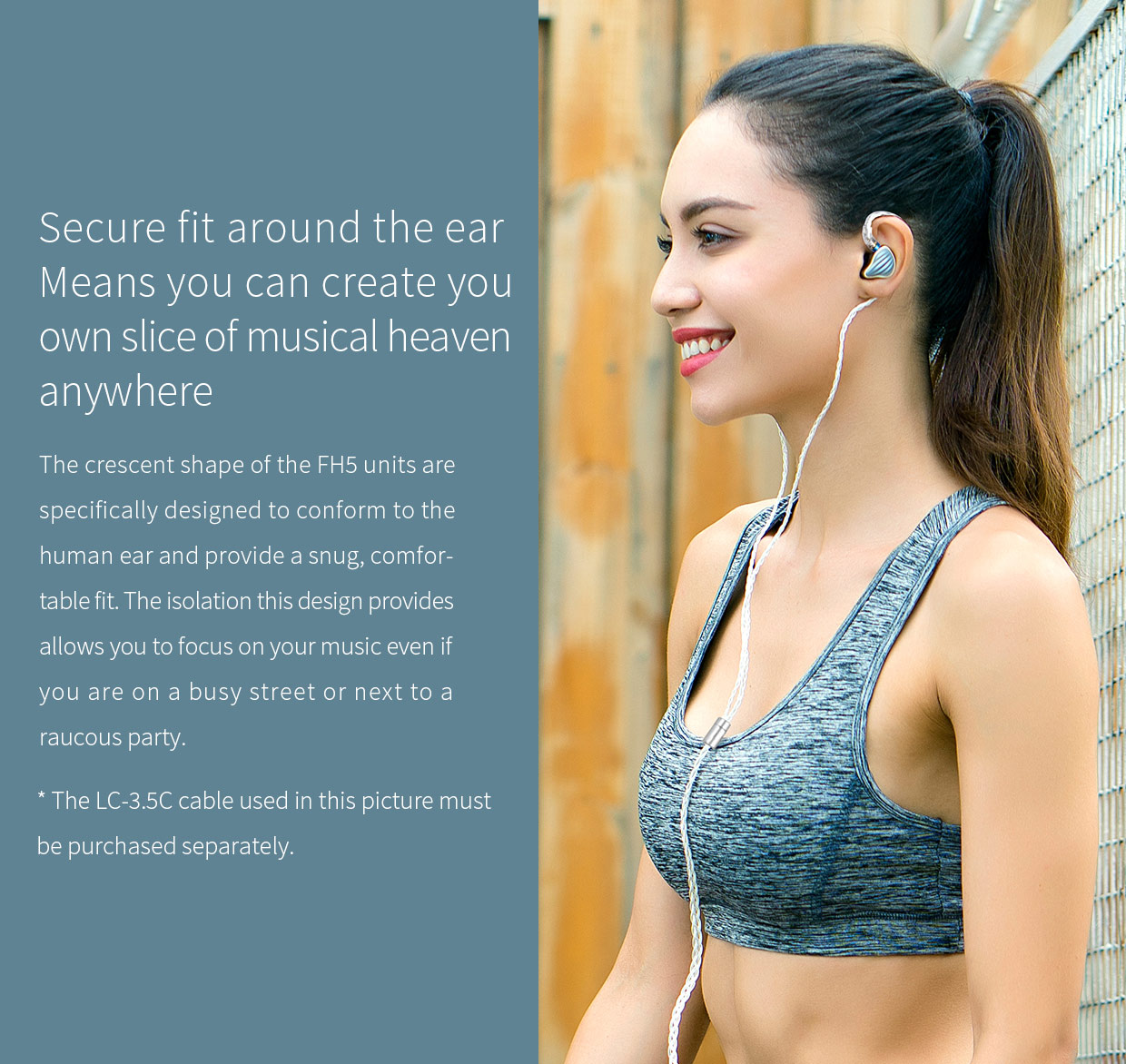 ขาย FiiO FH5 หูฟัง hybrid 4 ไดร์เวอร์ (3BAs+1DD) รองรับ Hi-Res ถอดสายได้