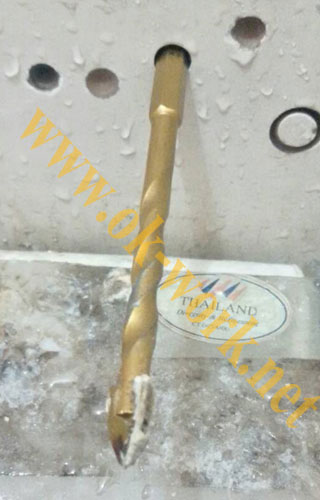 DH04 ดอกเจาะ กระเบื้อง กระจก หินแข็ง **4 ฟัน คุณภาพสูง ** ชุด 6-8-10-12 mm *แกนหกเหลี่ยม สามารถใช้รวมกับข้อต่อสวมเร็ว*